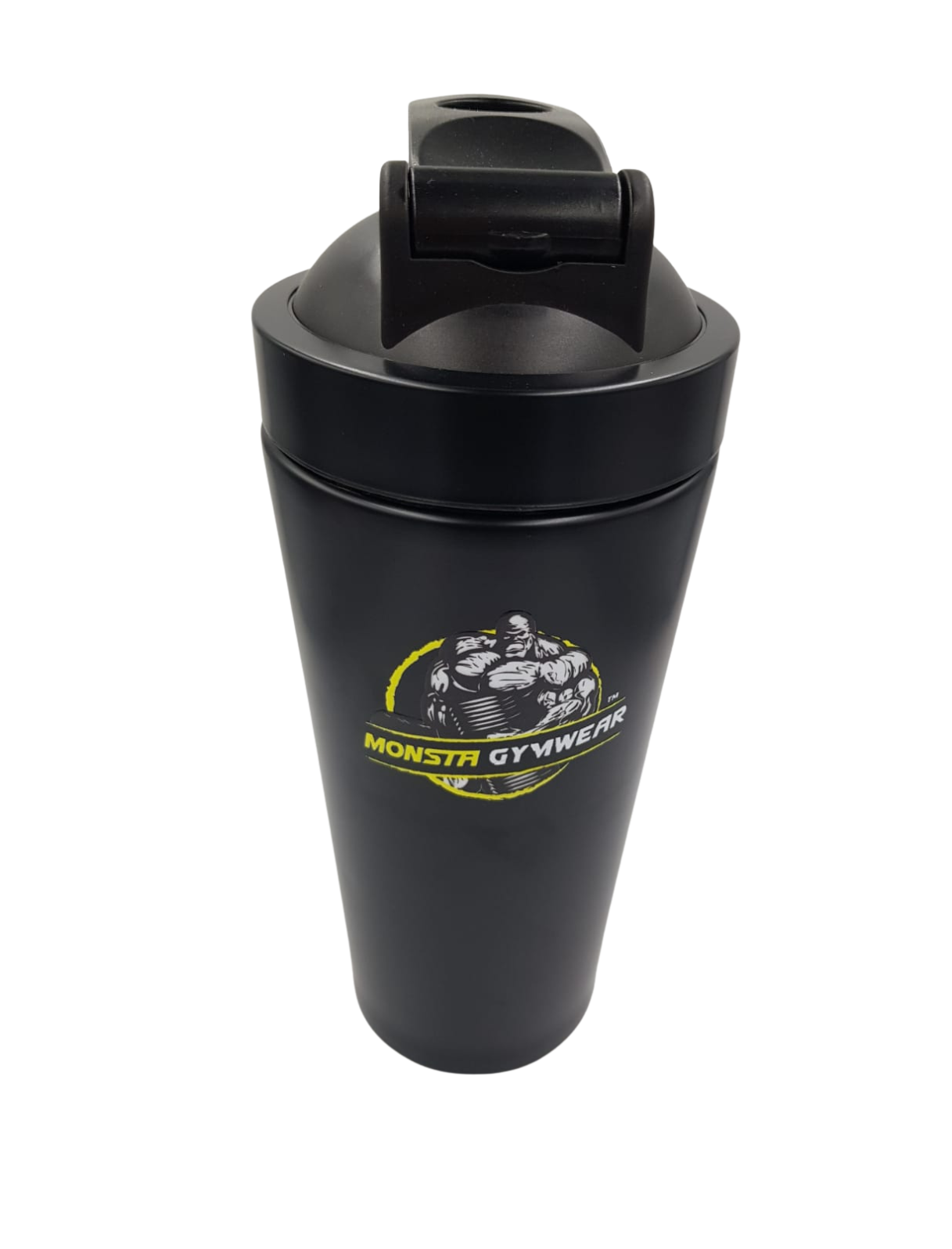 Stainless Steel Cup with Measurement Markings-Black Monsta Gymwear