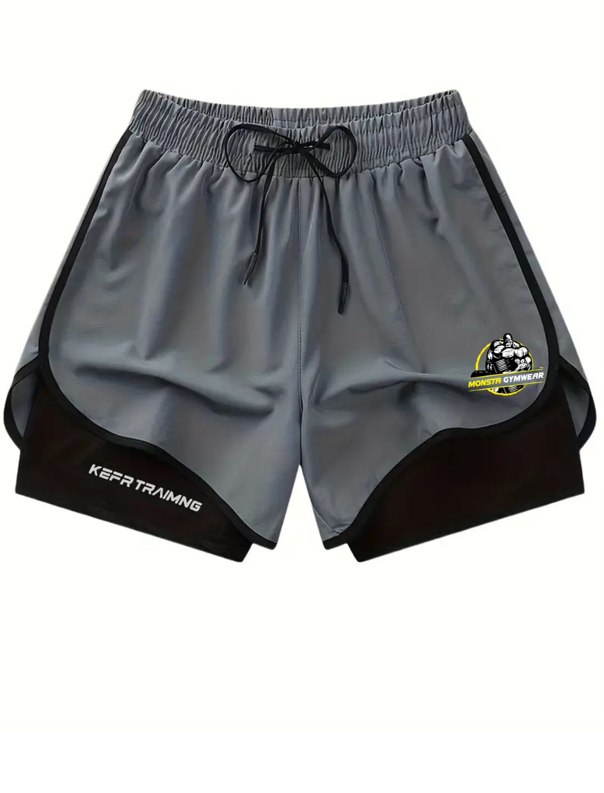 Men'S quick Drying 2-In-1 Running Shorts Monsta Gymwear