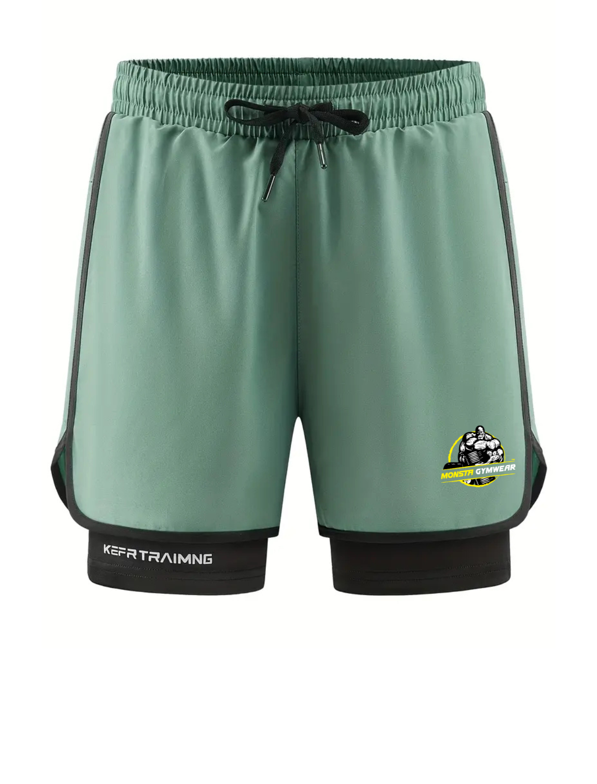 Men'S quick Drying 2-In-1 Running Shorts Monsta Gymwear