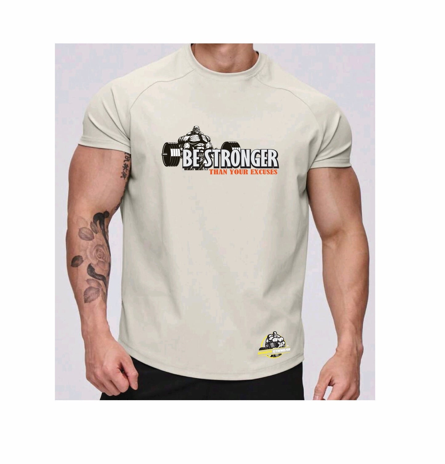 Plus size T-Shirt - be stronger then your excuses Monsta Gymwear