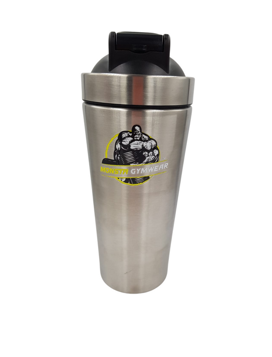Stainless Steel  Cup with Measurement Markings-Grey Monsta Gymwear