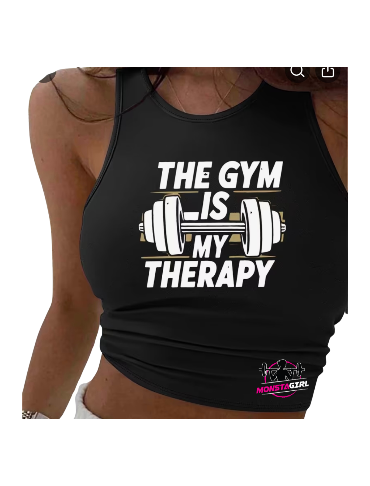 Ladies Crop Gym Vest Monsta Gymwear