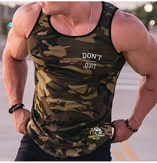 Mens Khaki Vest Monsta Gymwear