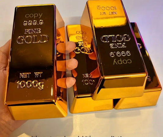 Imitation Plastic Golden Bar Golden Brick Props Monsta Gymwear