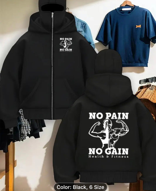 Hoody- No pain No Gain Monsta Gymwear