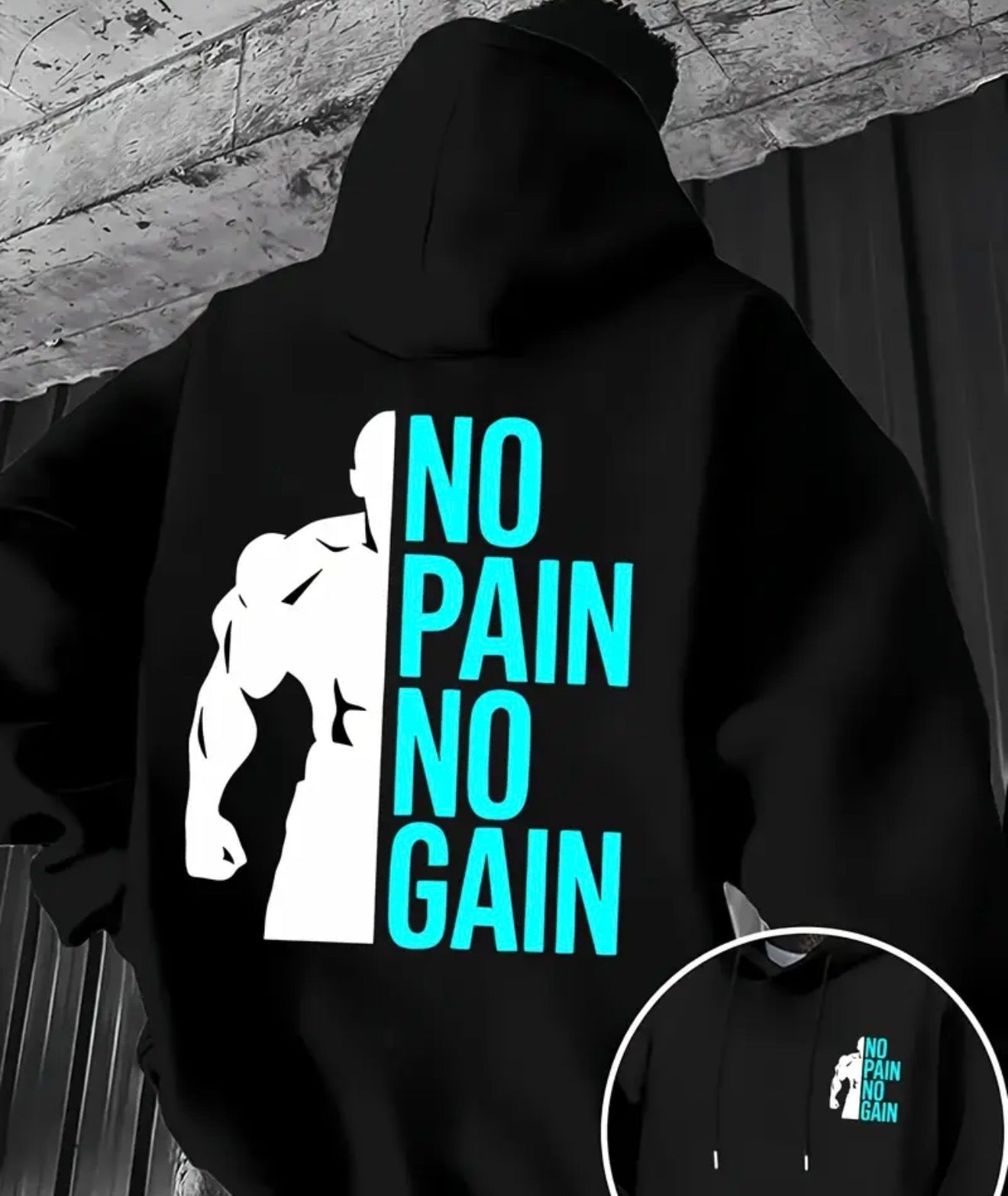 Hoody- No pain No Gain Monsta Gymwear