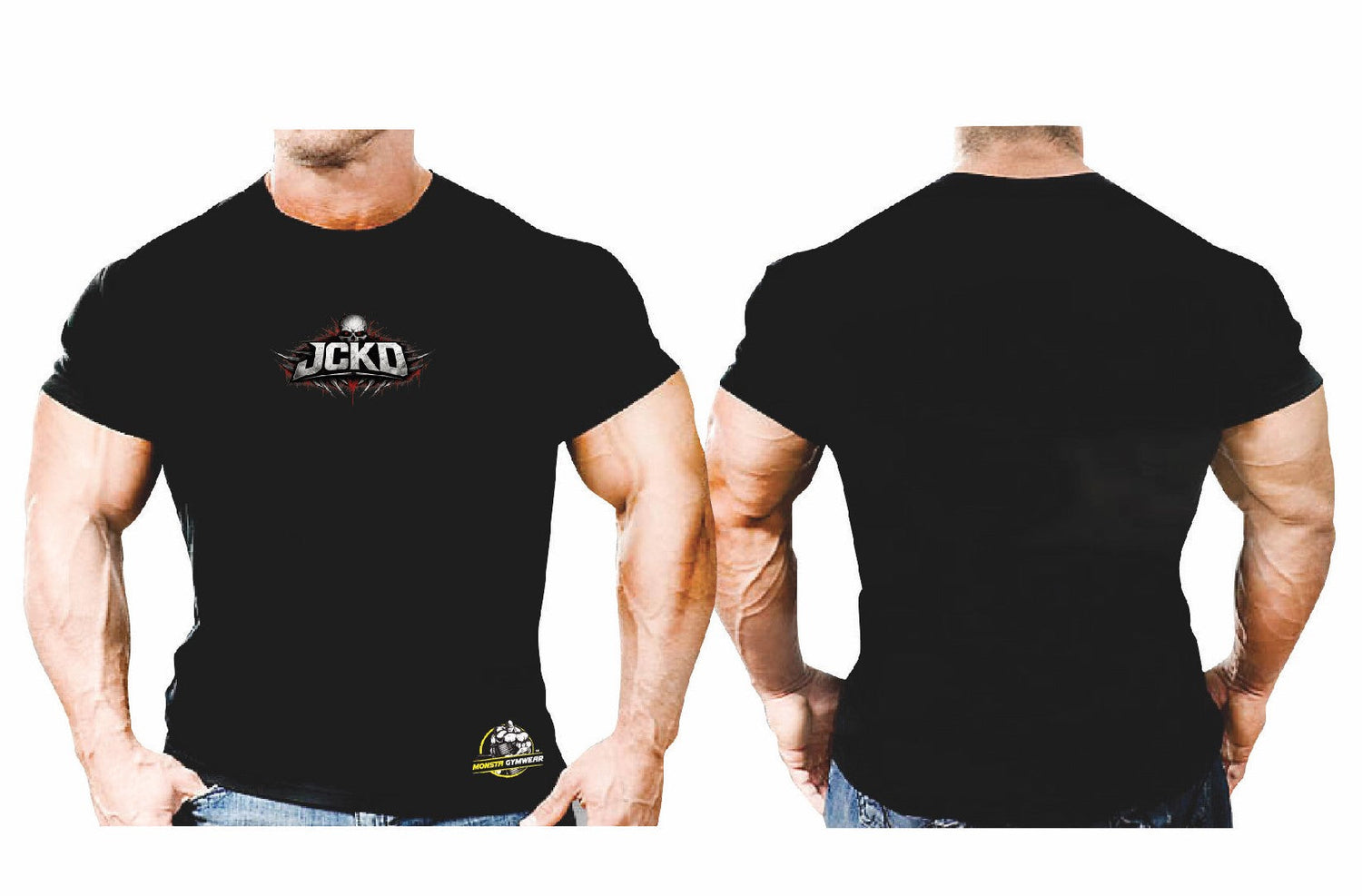 Drifit T-Shirt- JCKD ( White ) Monsta Gymwear