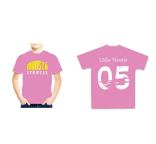 Kids Pink Monsta T-Shirt Monsta Gymwear