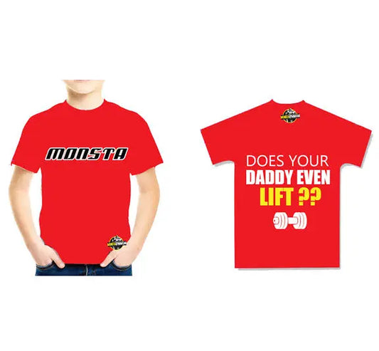 Kids Red T-Shirt Monsta Gymwear