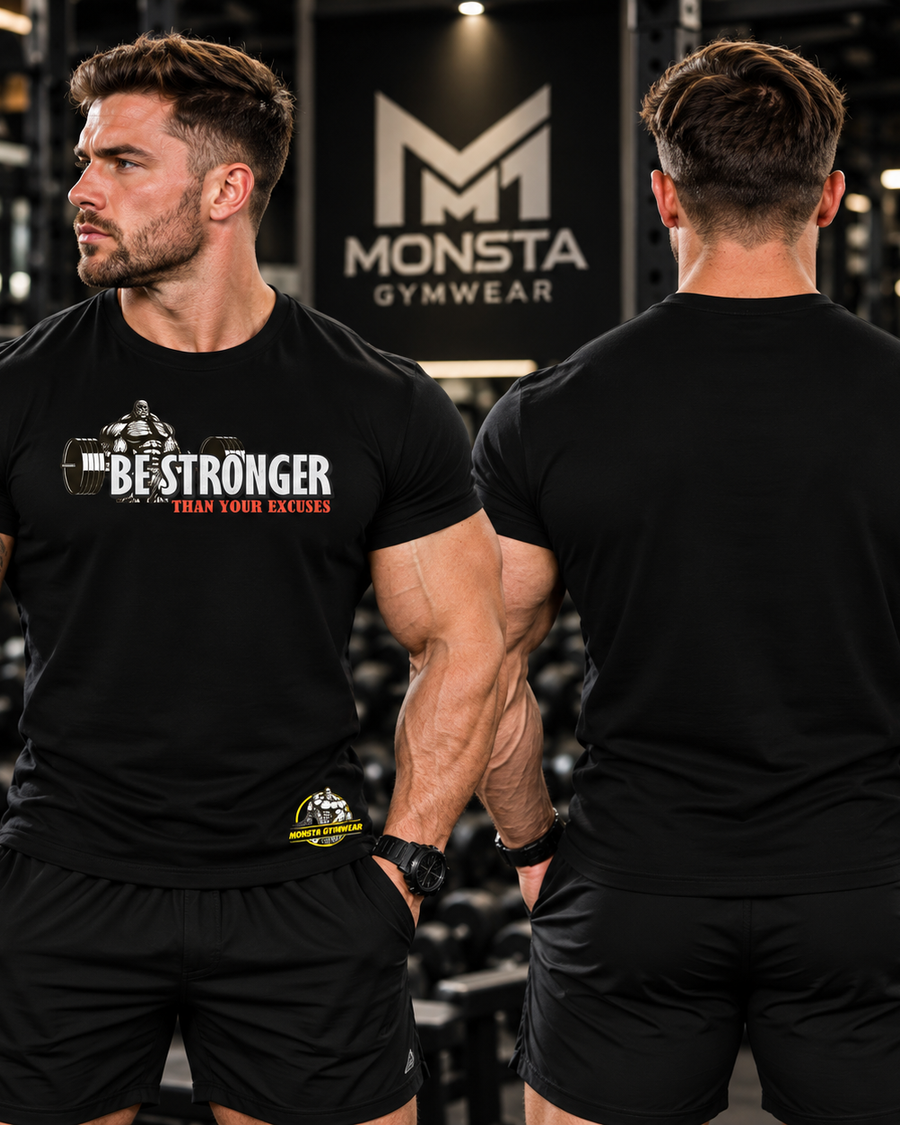 Black T-Shirt- Be stronger then your excuses