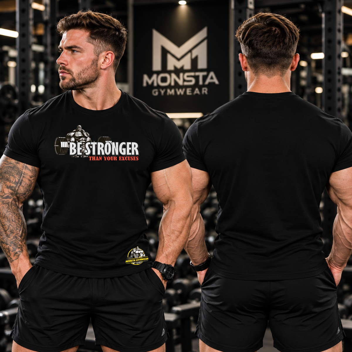 Black T-Shirt- Be stronger then your excuses