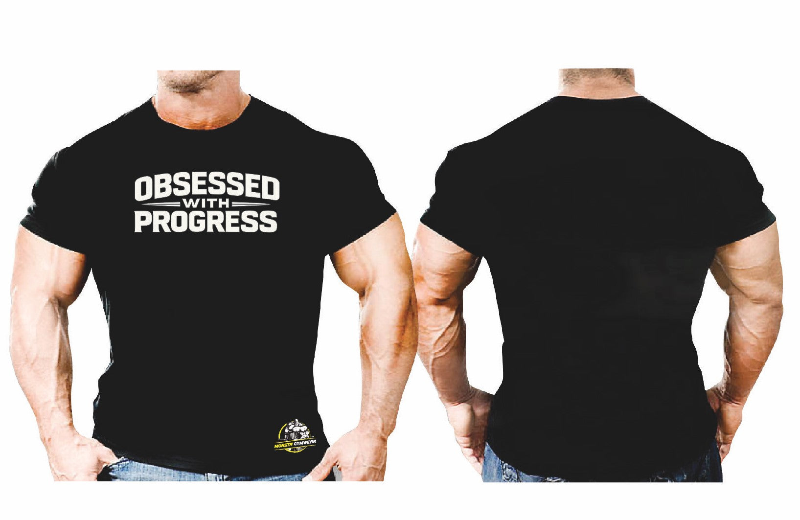 Drifit T-Shirt-Obsessed with Progress Monsta Gymwear