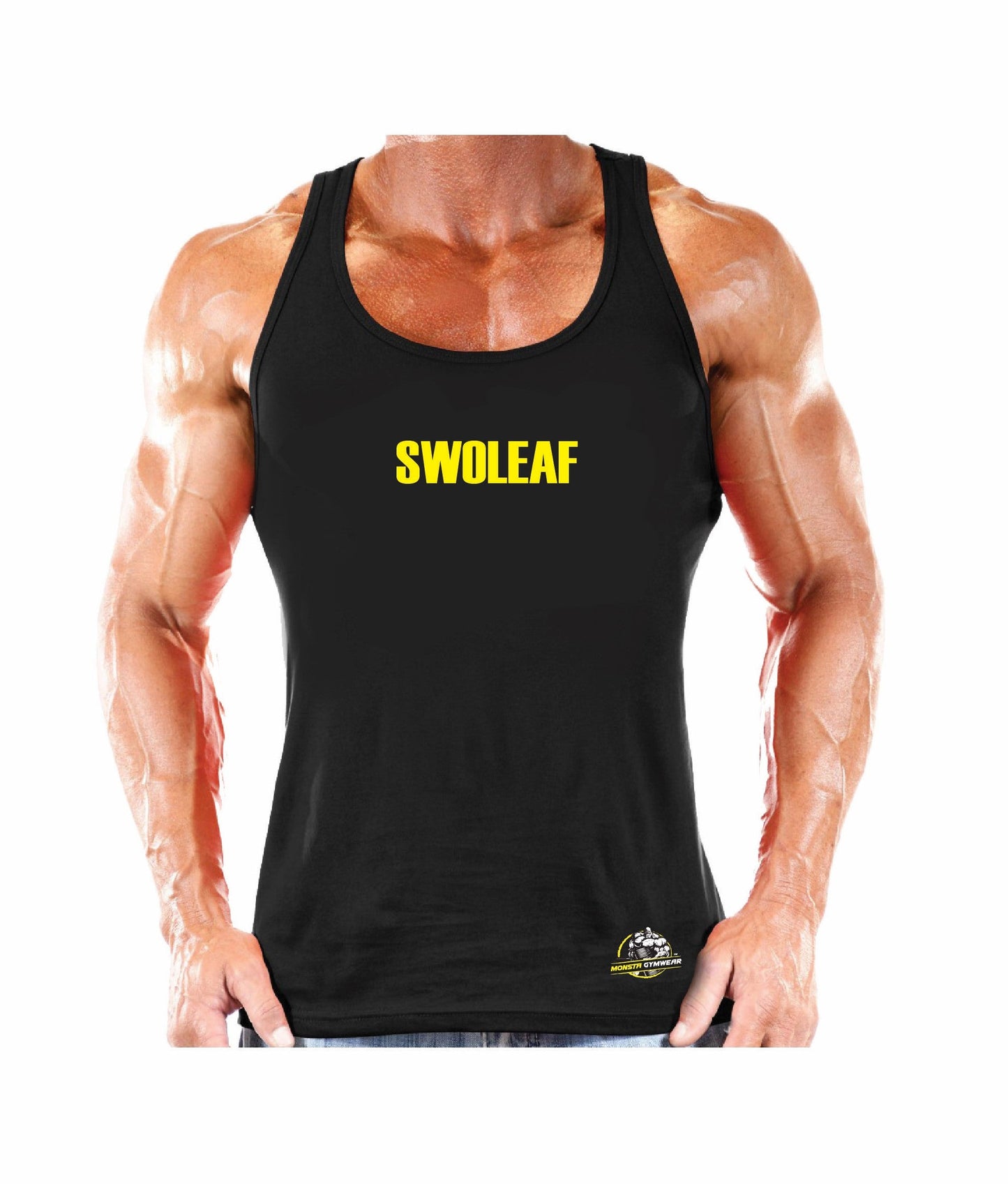 Cotton Swole Leaf Vest Monsta Gymwear