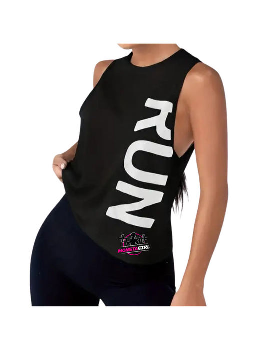 Ladies Vest- Run Monsta Gymwear