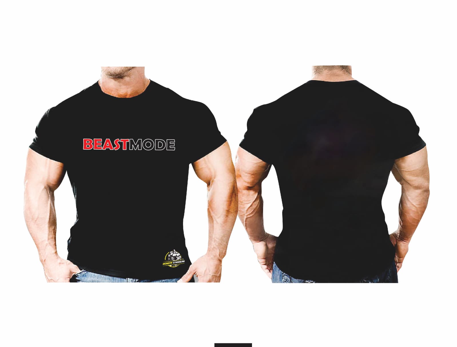 Cotton T-Shirt- Beastmode Monsta Gymwear