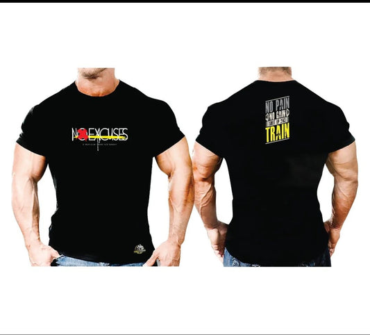 Cotton T-Shirt- No excuses Monsta Gymwear